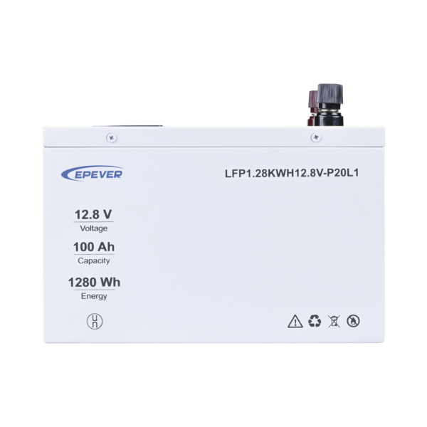 Batería de Litio LiFePO4 12.8Vcc, 100Ah, 1.28KwH, Pantalla LCD para Monitoreo Local, Carcasa Metálica - Image 3