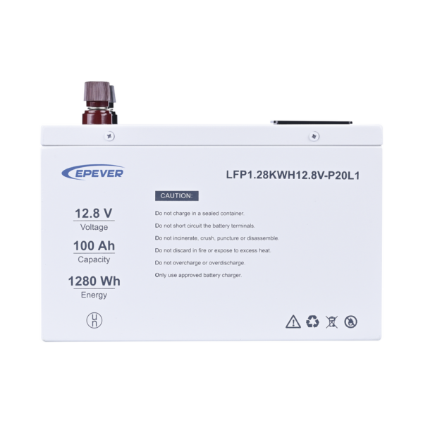 Batería de Litio LiFePO4 12.8Vcc, 100Ah, 1.28KwH, Pantalla LCD para Monitoreo Local, Carcasa Metálica - Image 4