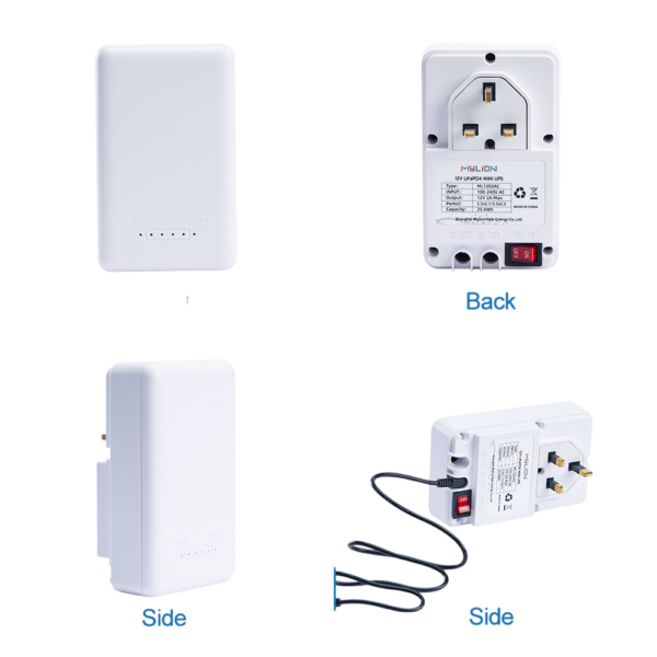 Cargador inteligente Mylion con entrada de CA de 110 V-230 V y salida de CC de 12 V y 2 A, mini SAI LiFe PO4 para router wifi IoT - Image 2