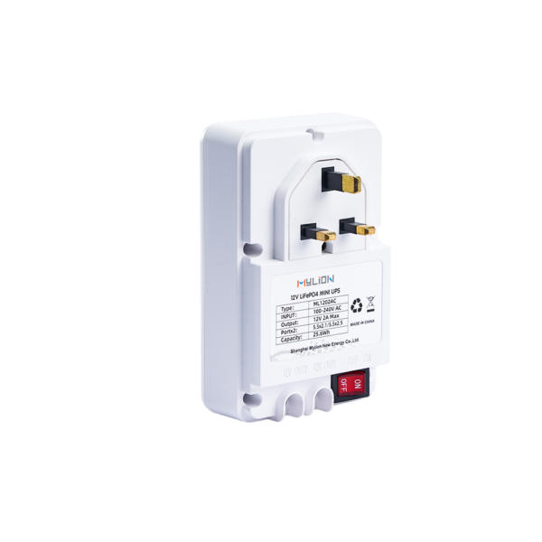 Cargador inteligente Mylion con entrada de CA de 110 V-230 V y salida de CC de 12 V y 2 A, mini SAI LiFe PO4 para router wifi IoT - Image 4