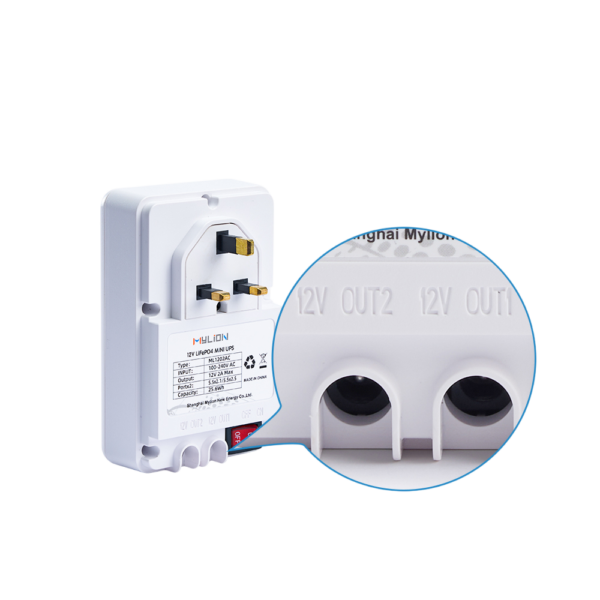 Cargador inteligente Mylion con entrada de CA de 110 V-230 V y salida de CC de 12 V y 2 A, mini SAI LiFe PO4 para router wifi IoT - Image 5