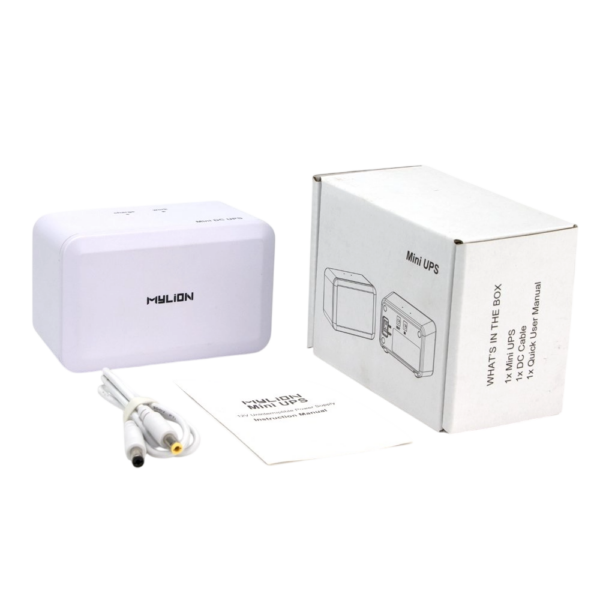 Mini UPS de CC  / El más vendido: Mylion MU68W, 45 W, 12 V, 3 A, mini UPS con batería de litio de respaldo para enrutador WiFi. - Image 4