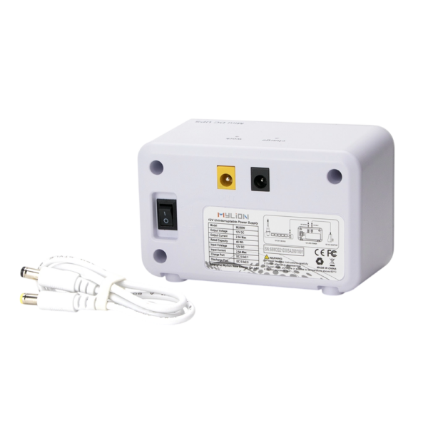 Mini UPS de CC  / El más vendido: Mylion MU68W, 45 W, 12 V, 3 A, mini UPS con batería de litio de respaldo para enrutador WiFi.