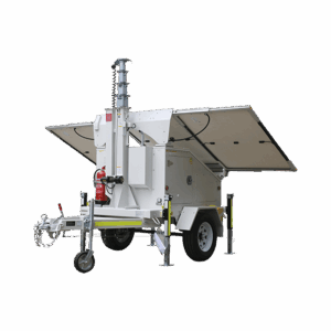 Traila / Remolque con Mástil Retráctil de 7.5 m. para Videovigilancia o Iluminación, con Bases para Instalar Paneles Solares y Baterías (No incluidos) - Image 2